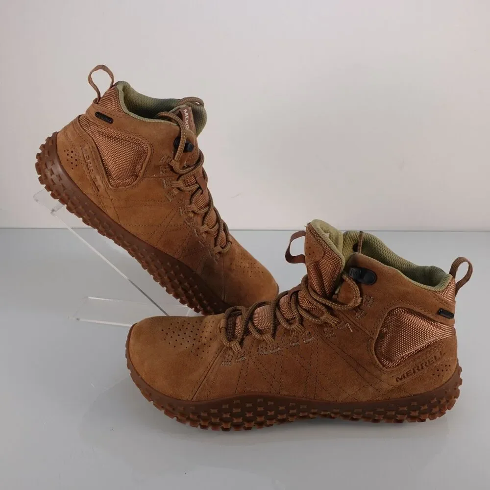Merrell Wrapt Barefoot Women Tobacco Brown Suede Trail Hiking Shoes Size 11 New